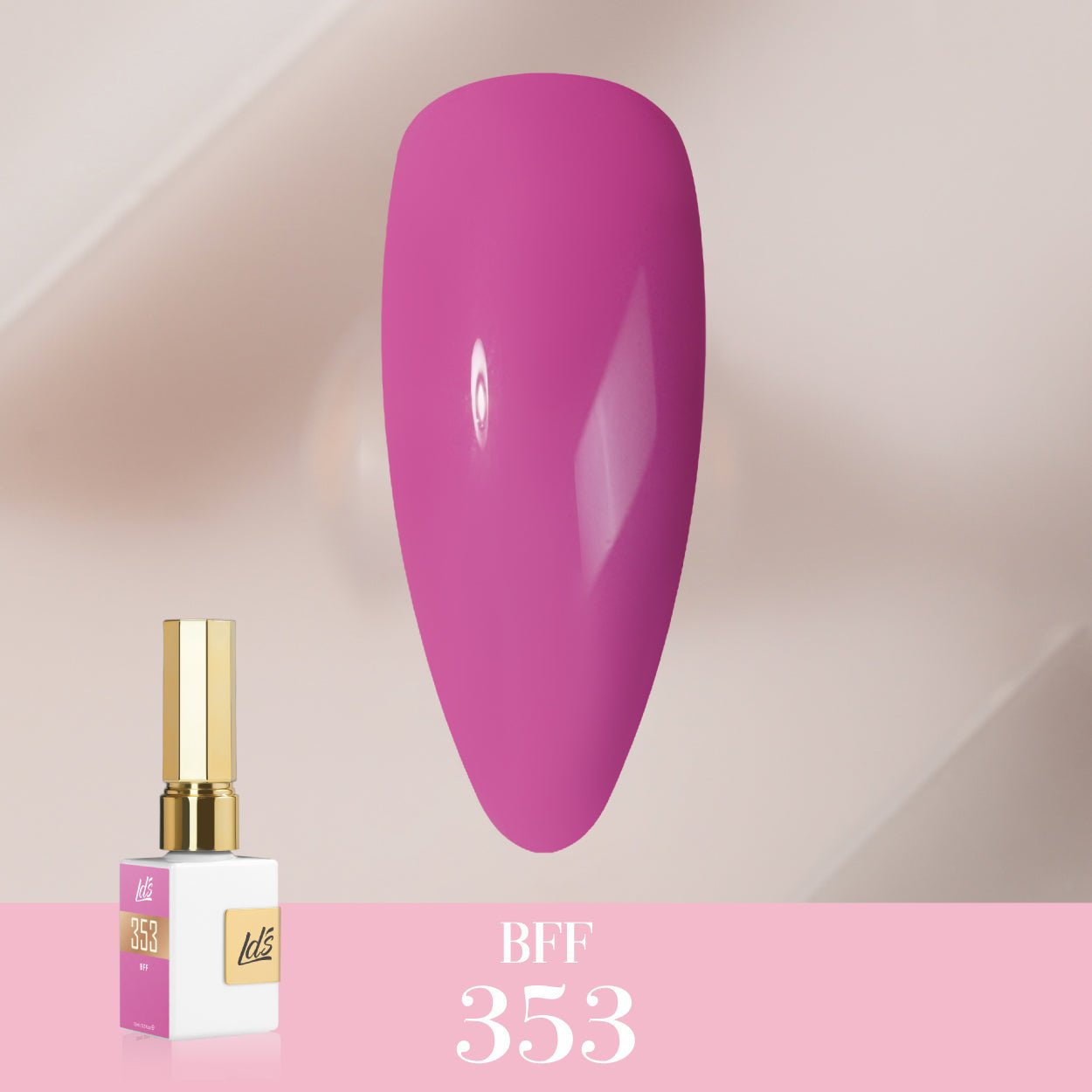 LDS Color Craze Gel Nail Polish - 353 BFF - 0.5oz - DTK Nail Supply