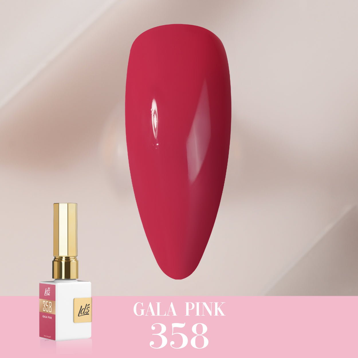 LDS Color Craze Gel Nail Polish - 358 Gala Pink - 0.5oz - DTK Nail Supply