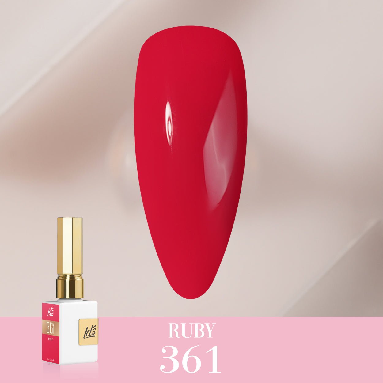 LDS Color Craze Gel Nail Polish - 361 Ruby - 0.5oz - DTK Nail Supply