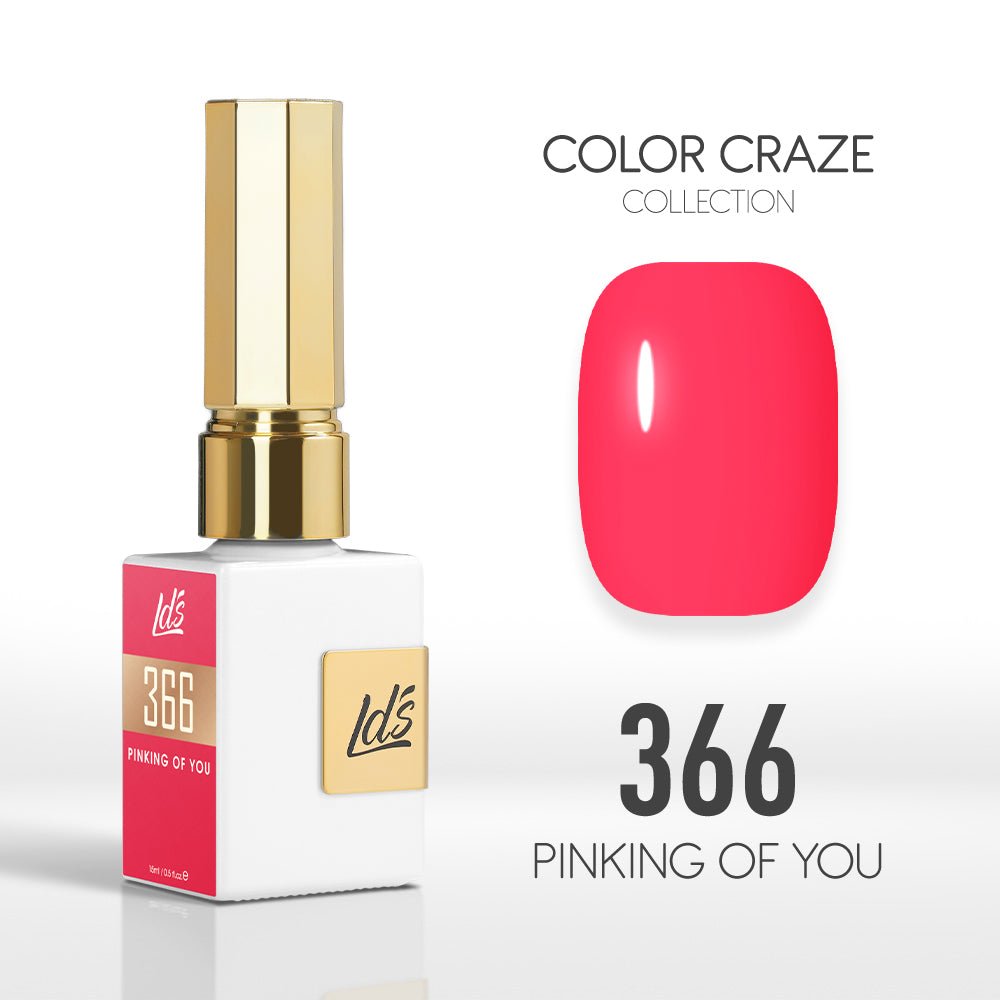 LDS Color Craze Gel Nail Polish - 366 Pinking of You - 0.5oz - DTK Nail Supply