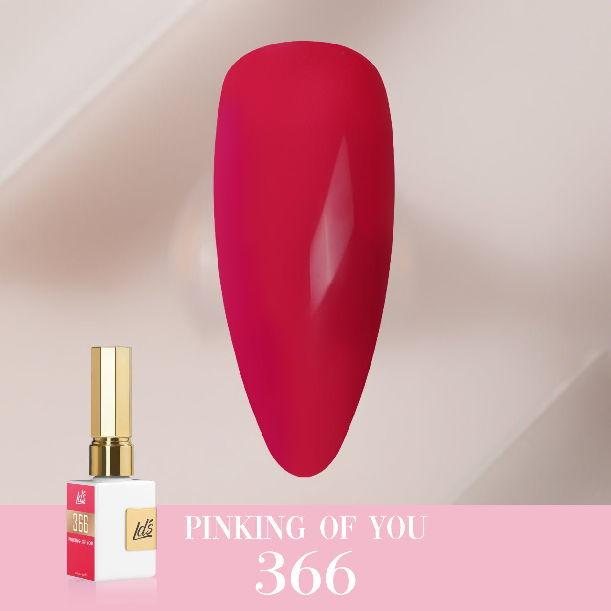 LDS Color Craze Gel Nail Polish - 366 Pinking of You - 0.5oz - DTK Nail Supply