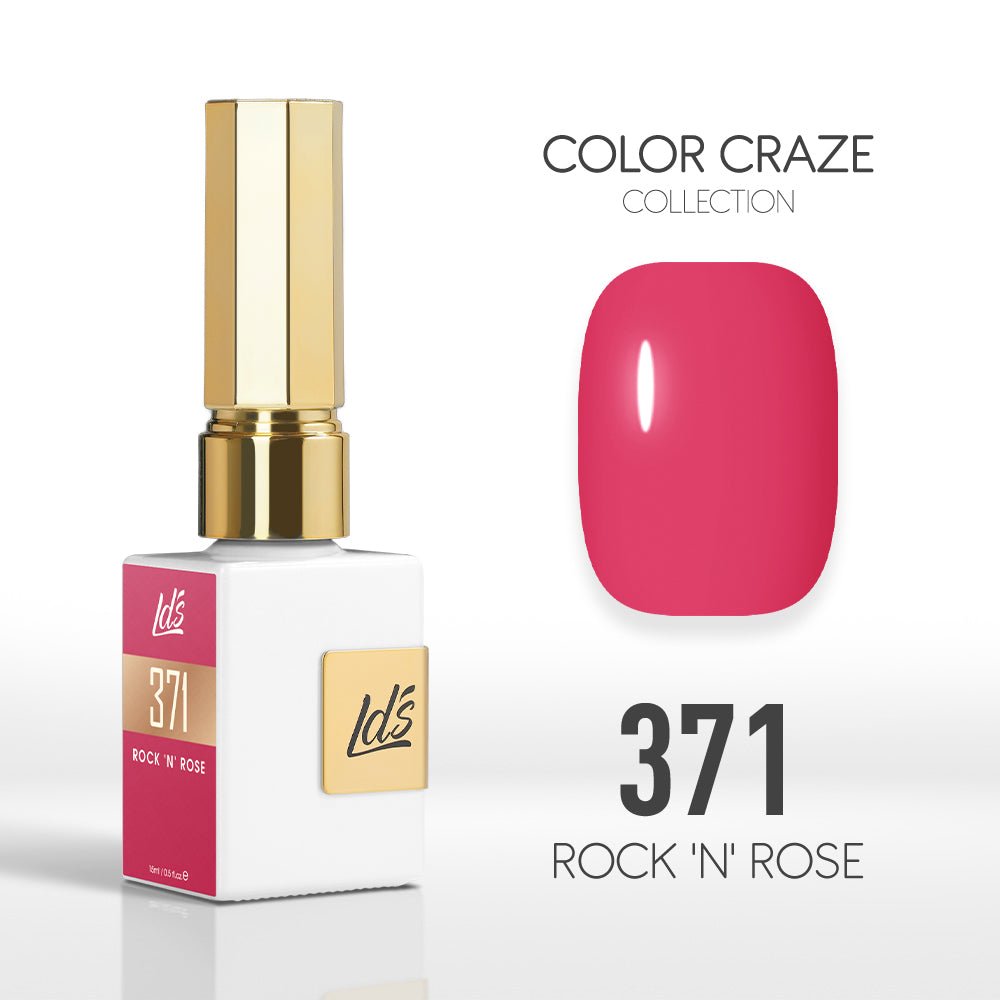 LDS Color Craze Gel Nail Polish - 371 Rock 'N' Rose - 0.5oz - DTK Nail Supply