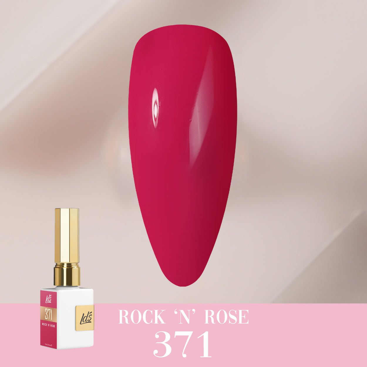 LDS Color Craze Gel Nail Polish - 371 Rock 'N' Rose - 0.5oz - DTK Nail Supply