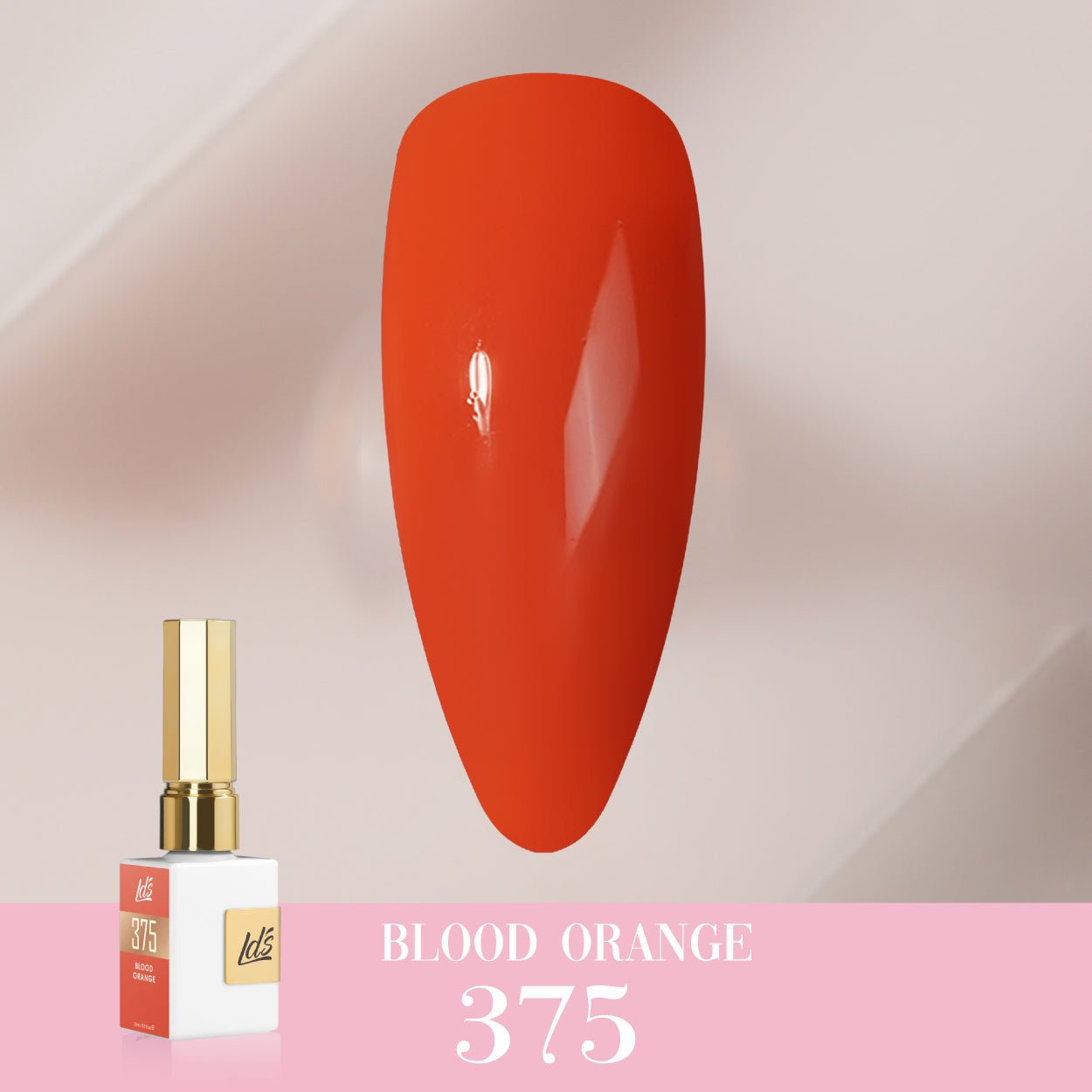 LDS Color Craze Gel Nail Polish - 375 Blood Orange - 0.5oz - DTK Nail Supply
