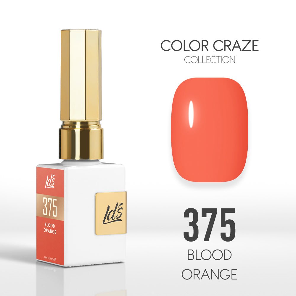 LDS Color Craze Gel Nail Polish - 375 Blood Orange - 0.5oz - DTK Nail Supply