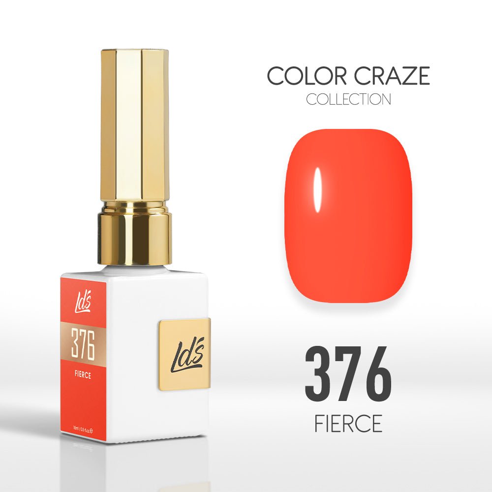 LDS Color Craze Gel Nail Polish - 376 Fierce - 0.5oz - DTK Nail Supply