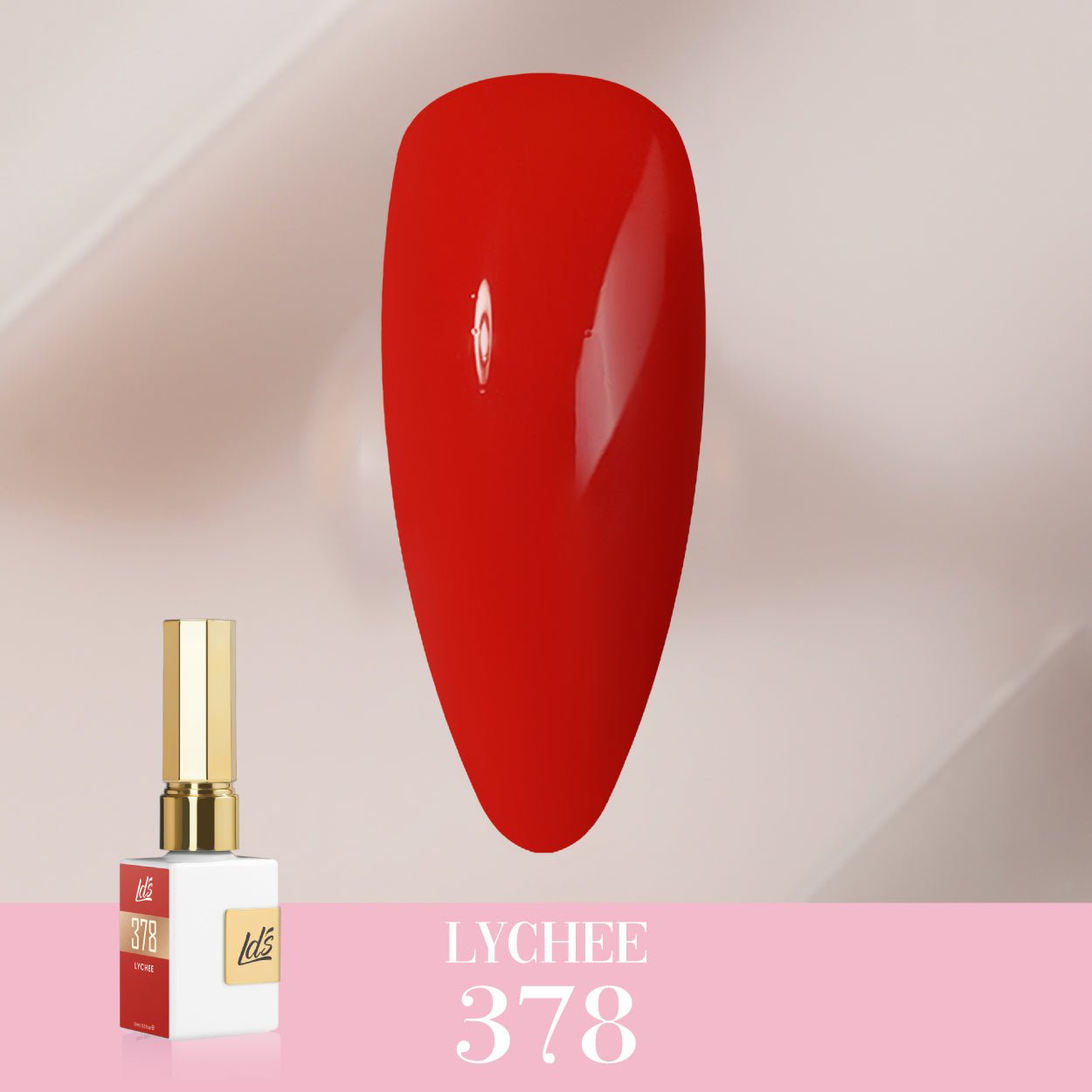 LDS Color Craze Gel Nail Polish - 378 Lychee - 0.5oz - DTK Nail Supply