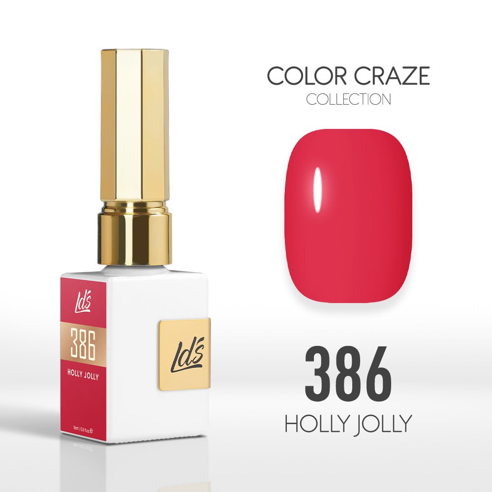 LDS Color Craze Gel Nail Polish - 386 Holly Jolly - 0.5oz - DTK Nail Supply