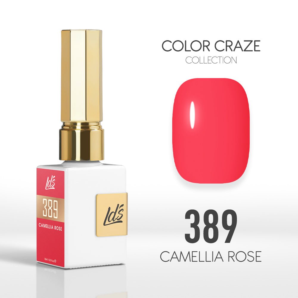 LDS Color Craze Gel Nail Polish - 389 Camellia Rose - 0.5oz - DTK Nail Supply