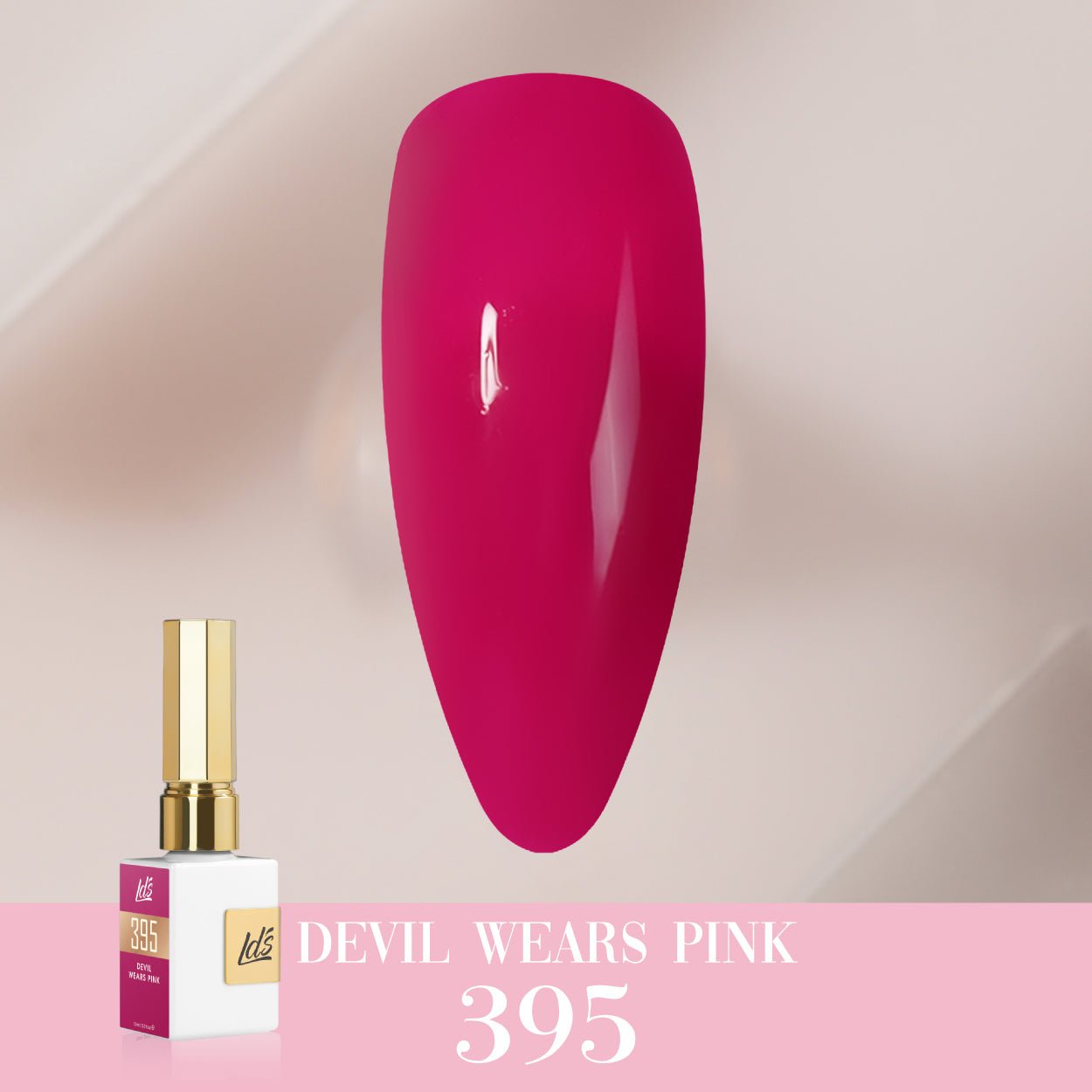 LDS Color Craze Gel Nail Polish - 395 Devil Wears Pink - 0.5oz - DTK Nail Supply