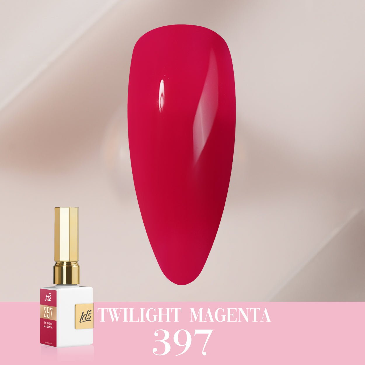 LDS Color Craze Gel Nail Polish - 397 Twilight Magenta - 0.5oz - DTK Nail Supply