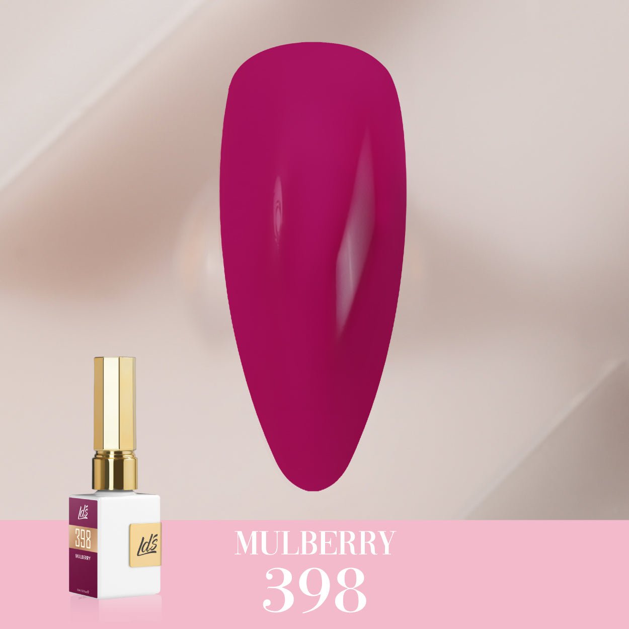 LDS Color Craze Gel Nail Polish - 398 Mulberry - 0.5oz - DTK Nail Supply