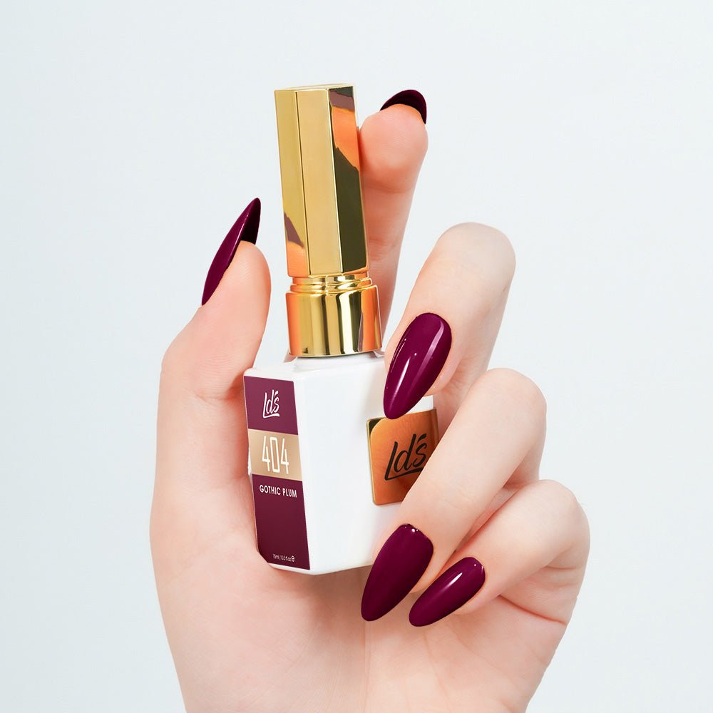 LDS Color Craze Gel Nail Polish - 404 Gothic Plum - 0.5oz - DTK Nail Supply