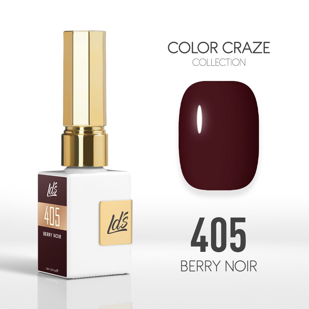 LDS Color Craze Gel Nail Polish - 405 Berry Noir - 0.5oz - DTK Nail Supply