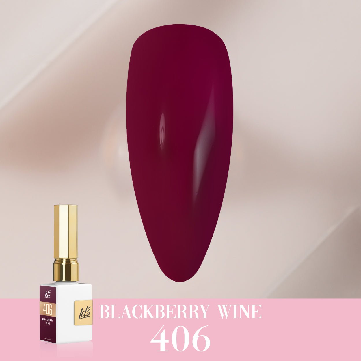 LDS Color Craze Gel Nail Polish - 406 Blackberry Wine - 0.5oz - DTK Nail Supply