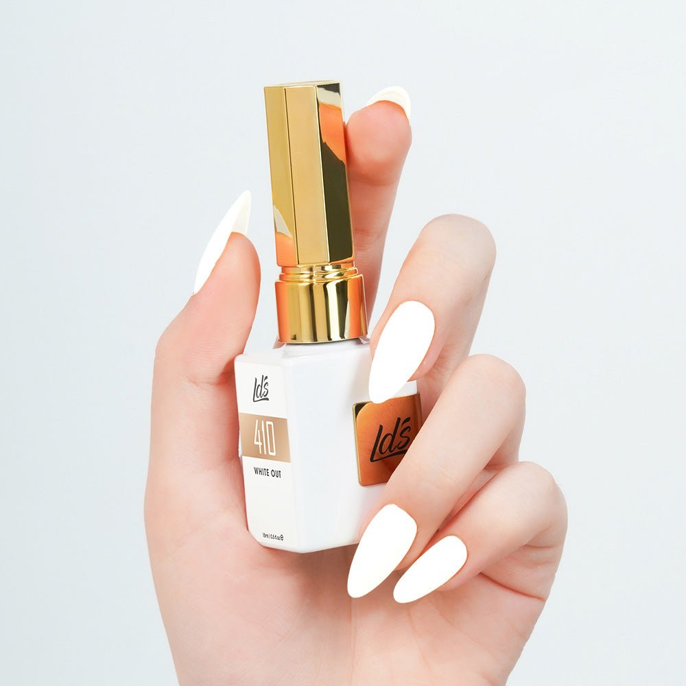 LDS Color Craze Gel Nail Polish - 410 White Out - 0.5oz - DTK Nail Supply