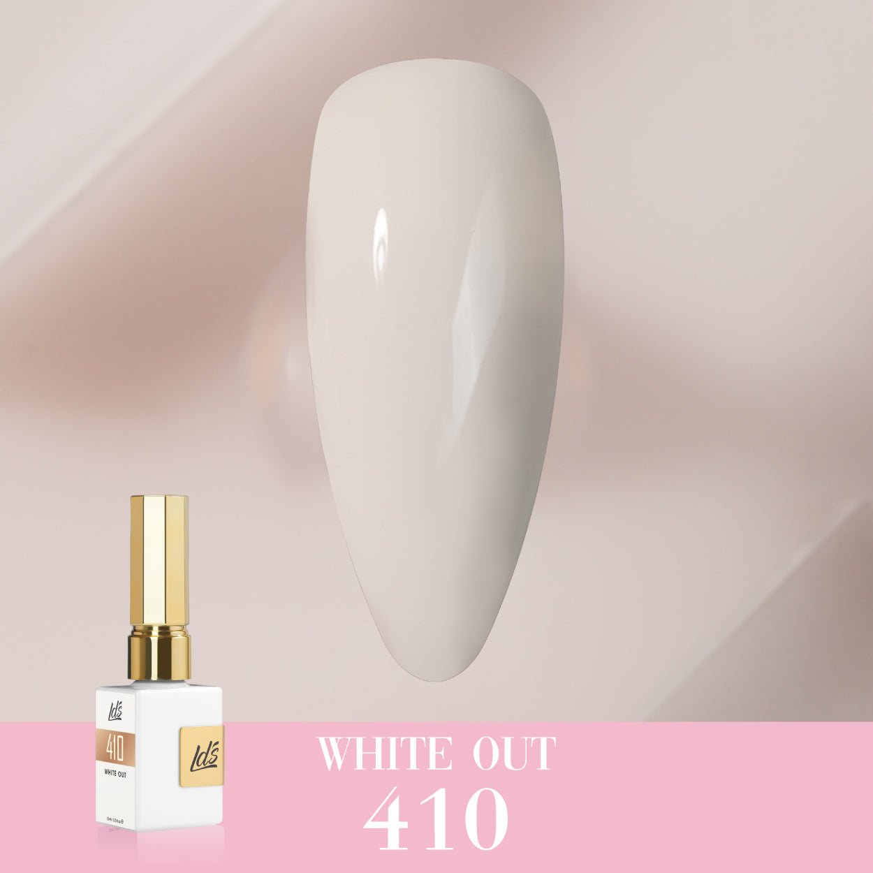 LDS Color Craze Gel Nail Polish - 410 White Out - 0.5oz - DTK Nail Supply