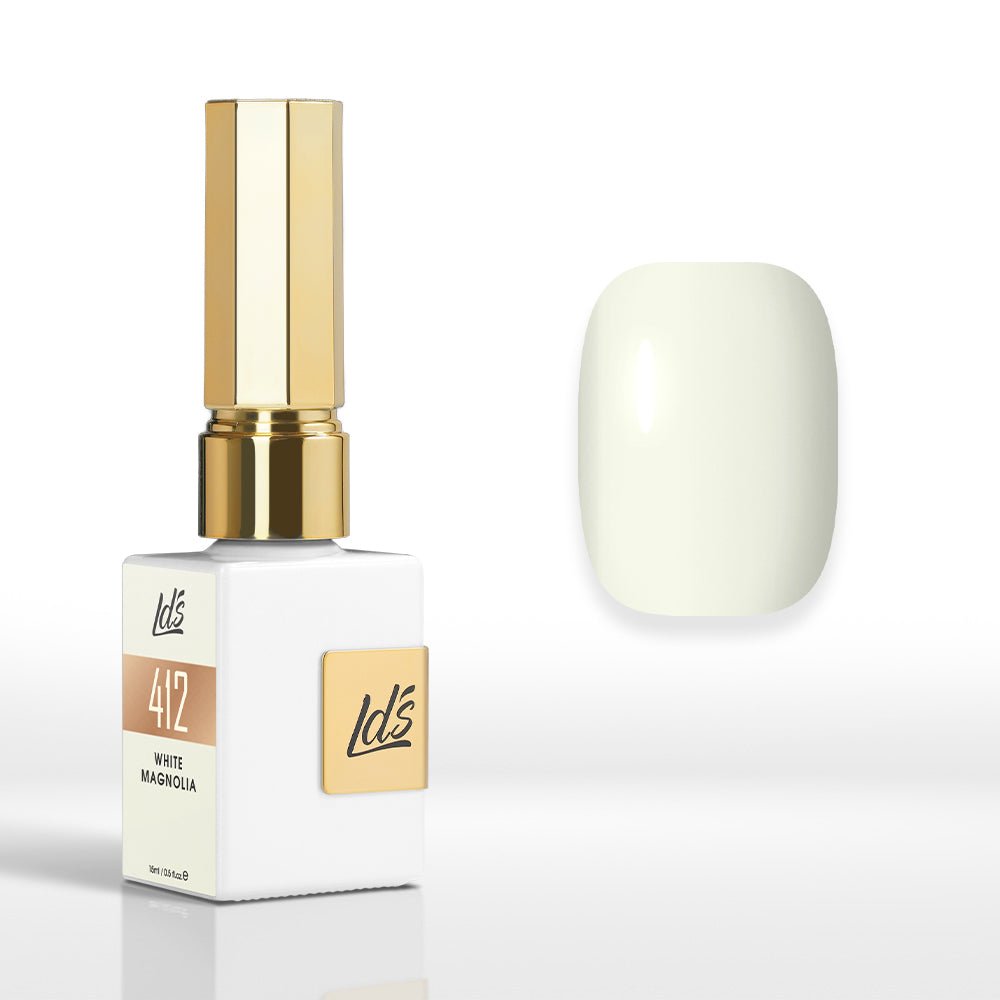LDS Color Craze Gel Nail Polish - 412 White Magnolia - 0.5oz - DTK Nail Supply