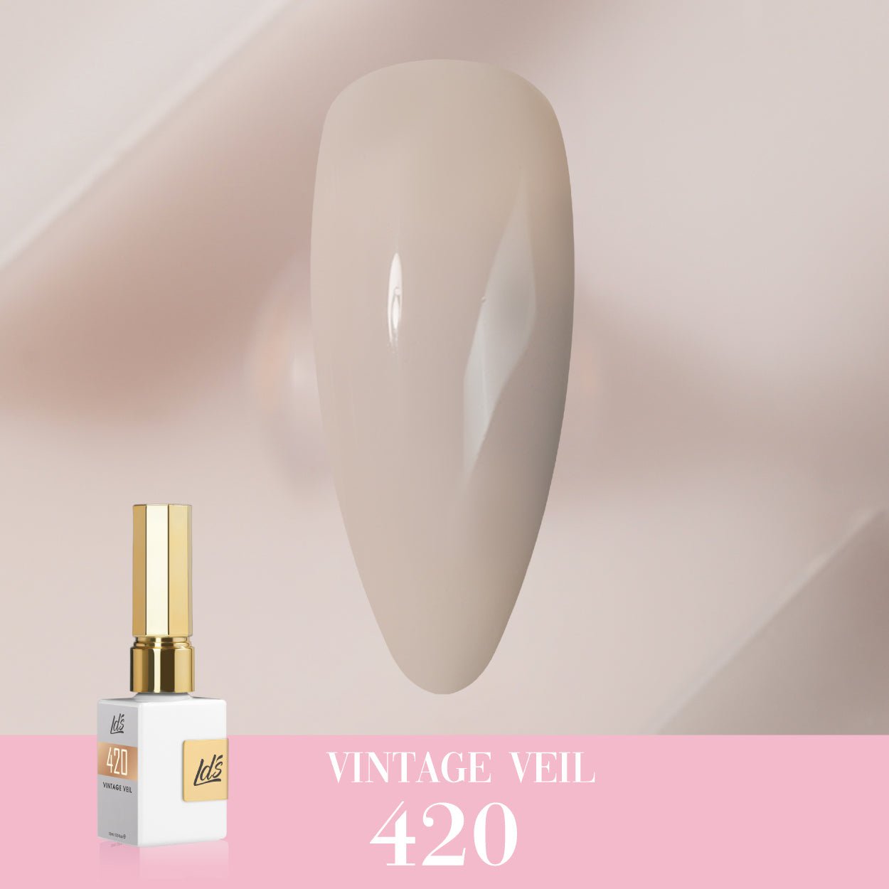 LDS Color Craze Gel Nail Polish - 420 Vintage Veil - 0.5oz - DTK Nail Supply