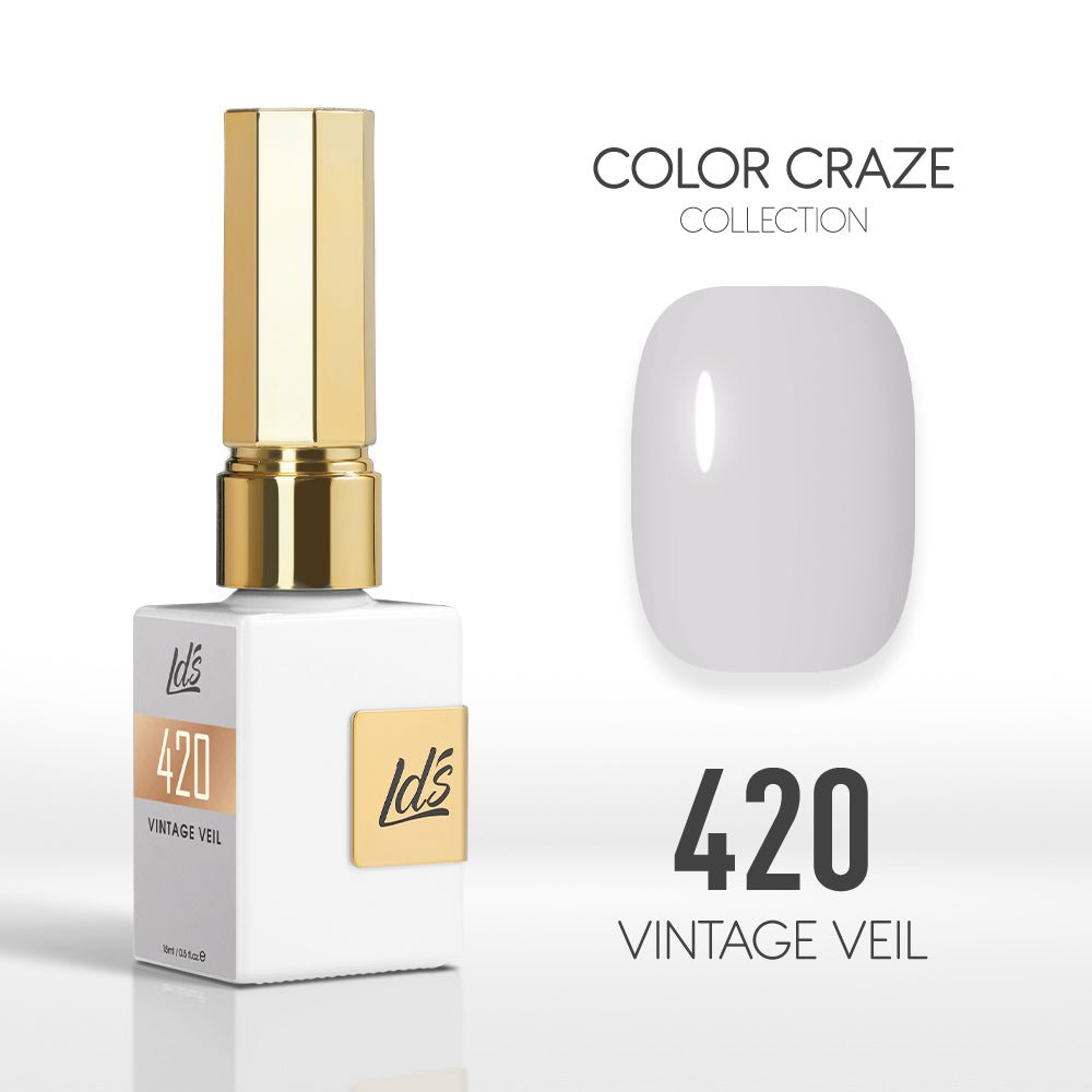 LDS Color Craze Gel Nail Polish - 420 Vintage Veil - 0.5oz - DTK Nail Supply
