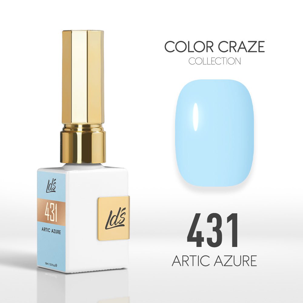 LDS Color Craze Gel Nail Polish - 431 Artic Azure - 0.5oz - DTK Nail Supply