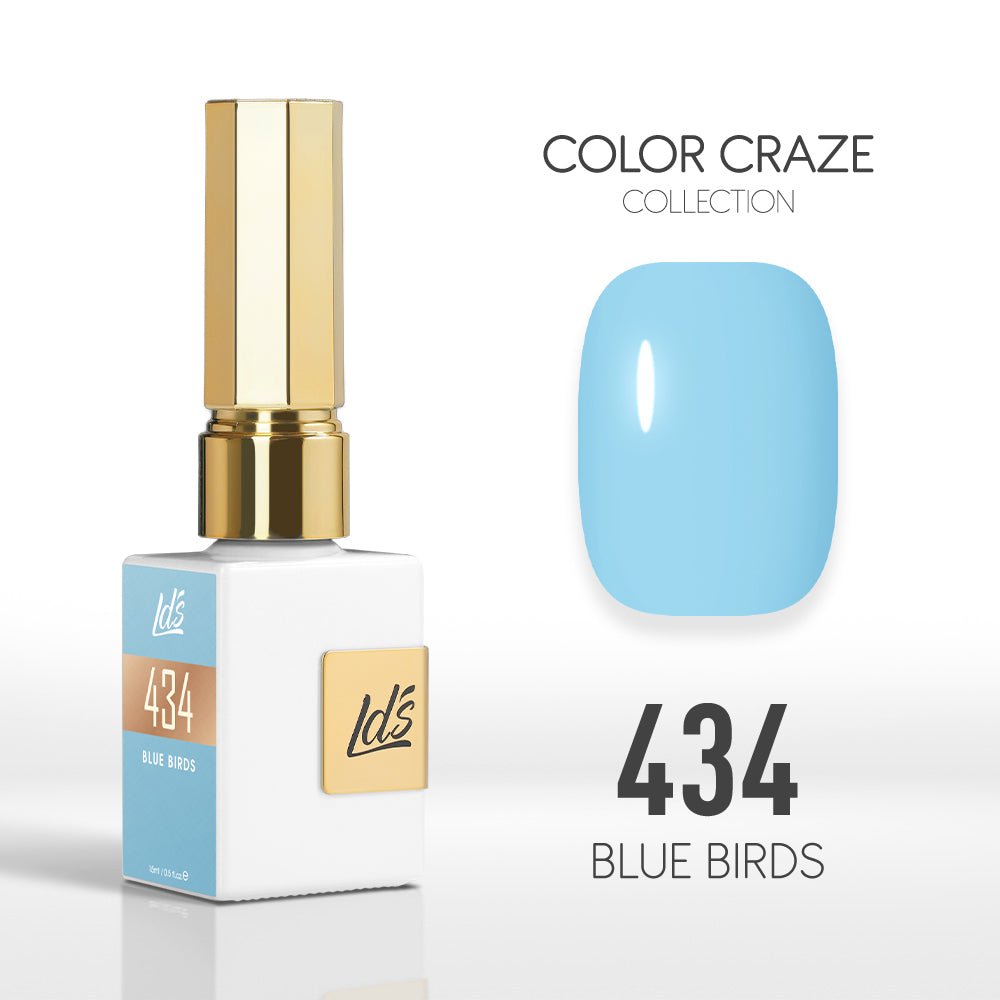 LDS Color Craze Gel Nail Polish - 434 Blue Birds - 0.5oz - DTK Nail Supply