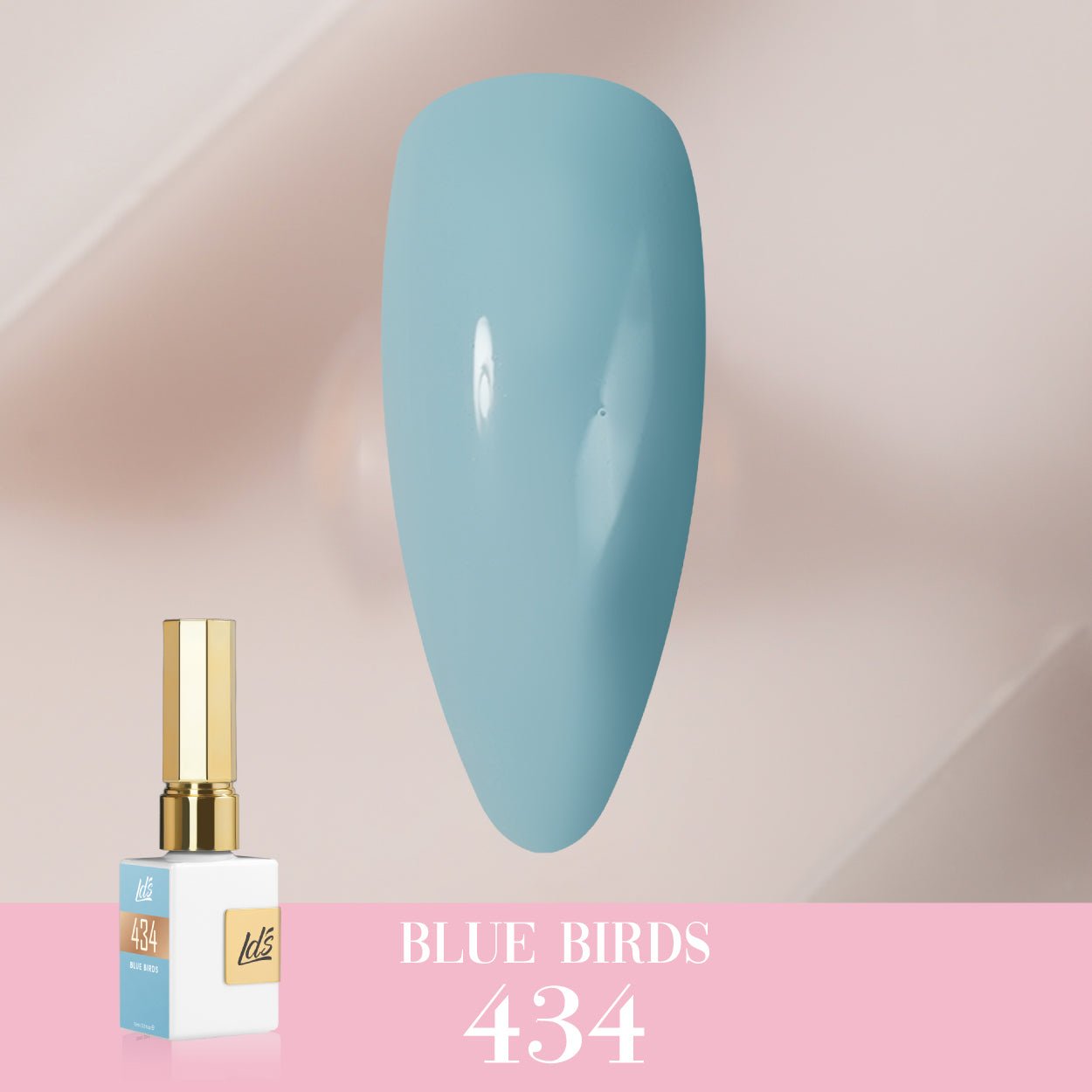 LDS Color Craze Gel Nail Polish - 434 Blue Birds - 0.5oz - DTK Nail Supply