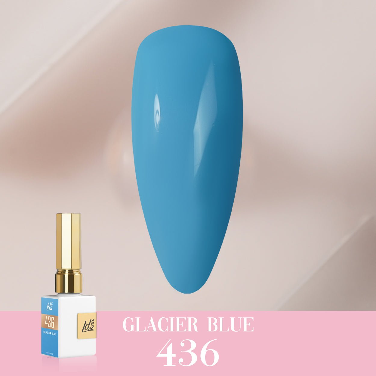 LDS Color Craze Gel Nail Polish - 436 Glacier Blue - 0.5oz - DTK Nail Supply