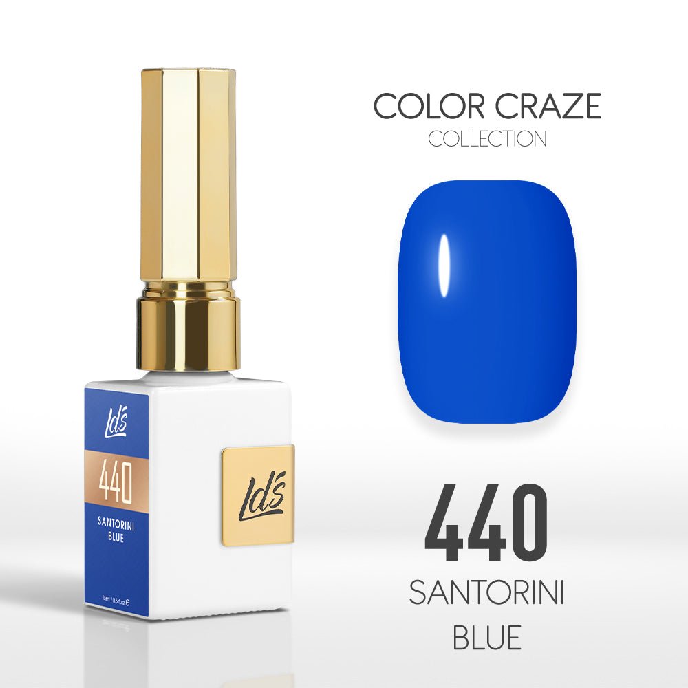 LDS Color Craze Gel Nail Polish - 440 Santorini Blue - 0.5oz - DTK Nail Supply
