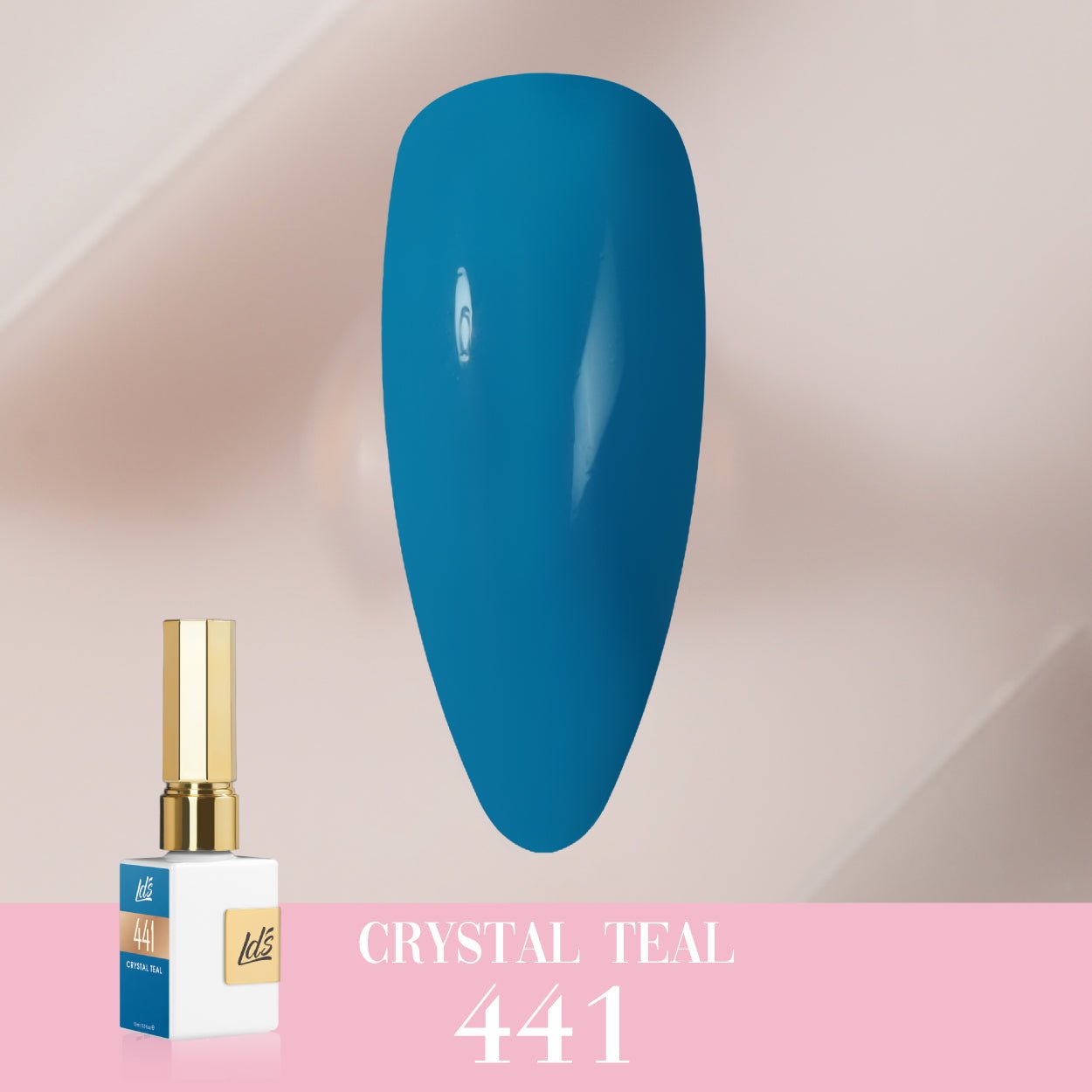 LDS Color Craze Gel Nail Polish - 441 Crystal Teal - 0.5oz - DTK Nail Supply