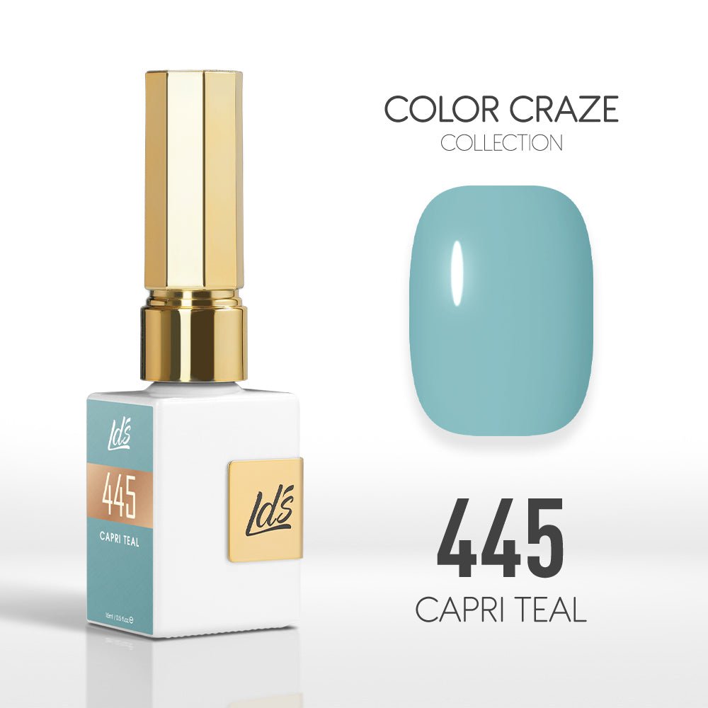 LDS Color Craze Gel Nail Polish - 445 Capri Teal - 0.5oz - DTK Nail Supply