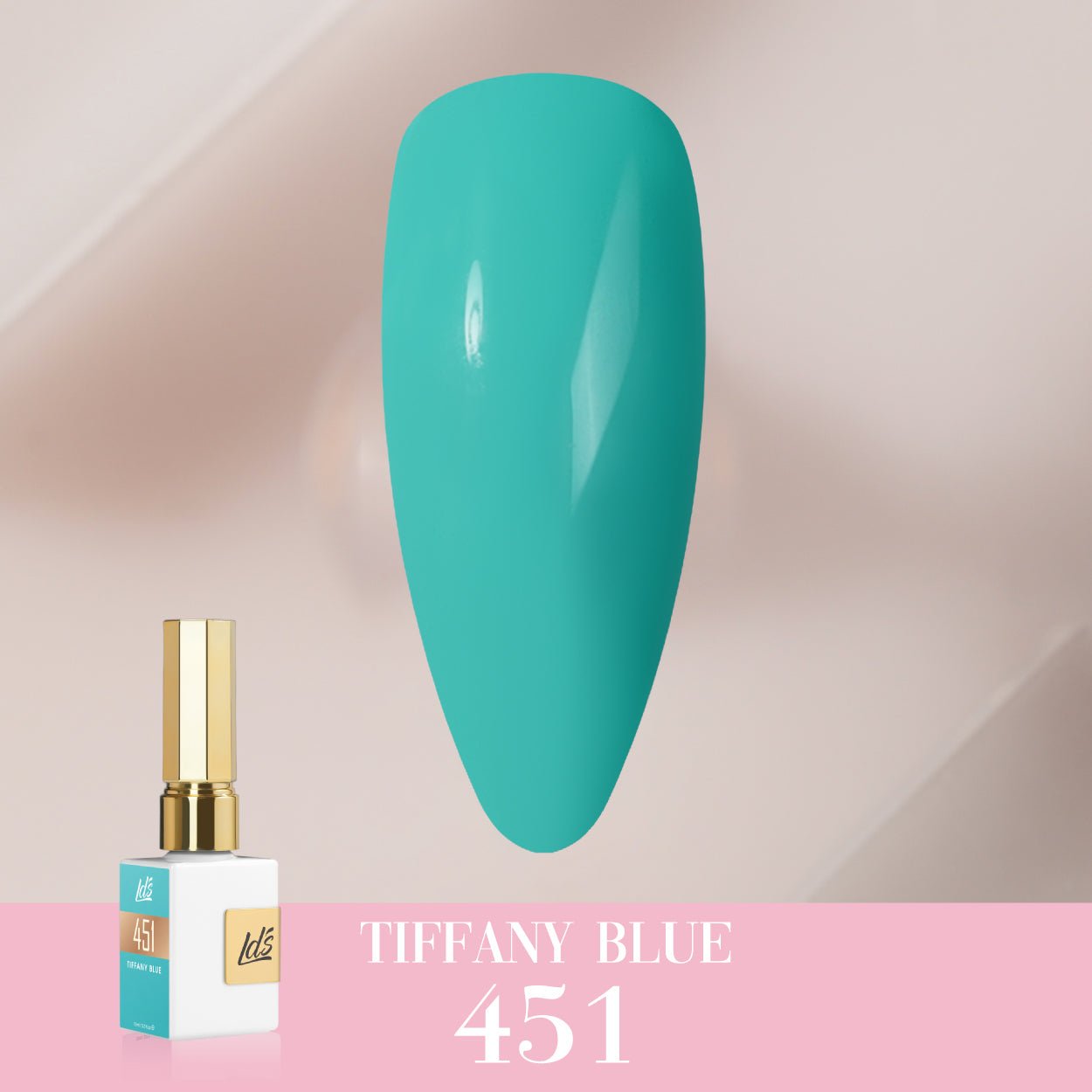 LDS Color Craze Gel Nail Polish - 451 Tiffany Blue - 0.5oz - DTK Nail Supply