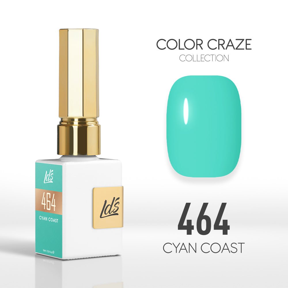 LDS Color Craze Gel Nail Polish - 464 Cyan Coast - 0.5oz - DTK Nail Supply