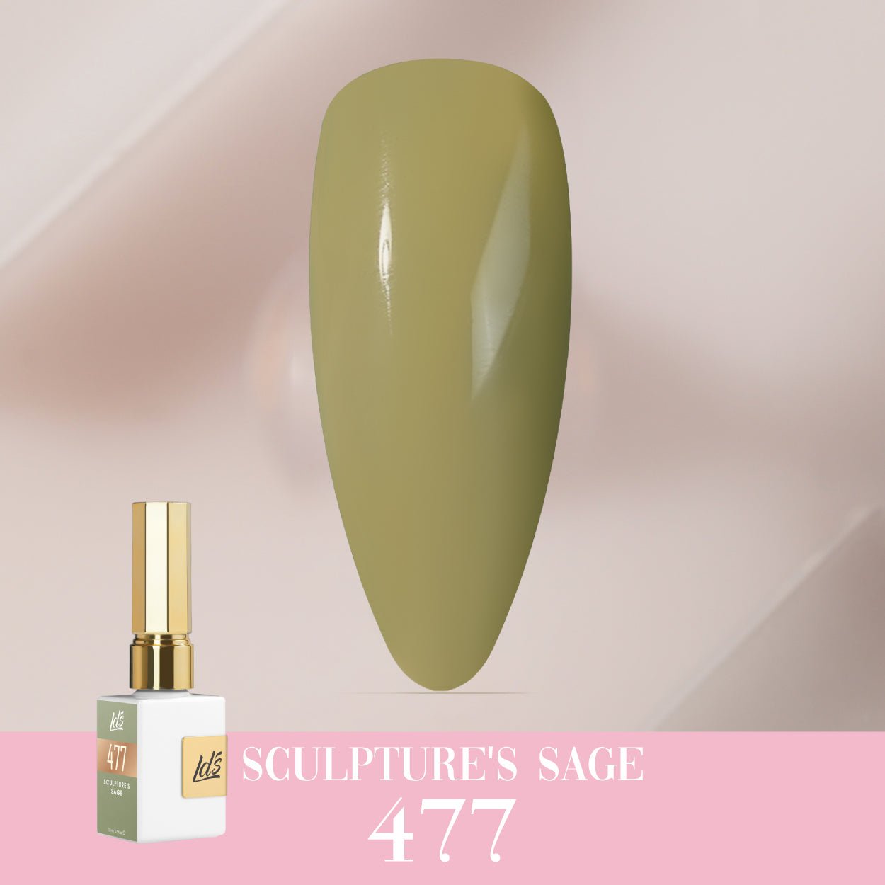 LDS Color Craze Gel Nail Polish - 477 Sculpture's Sage - 0.5oz - DTK Nail Supply