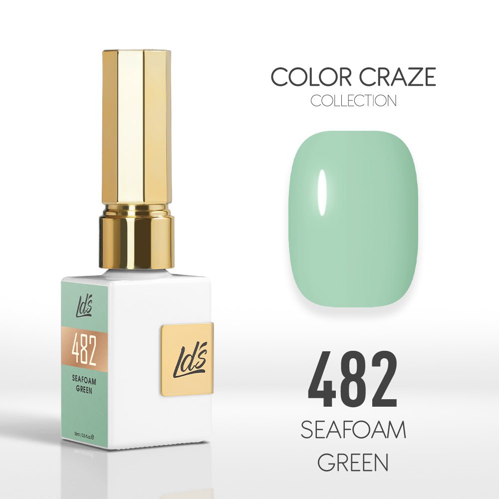LDS Color Craze Gel Nail Polish - 482 Seafoam Green - 0.5oz - DTK Nail Supply
