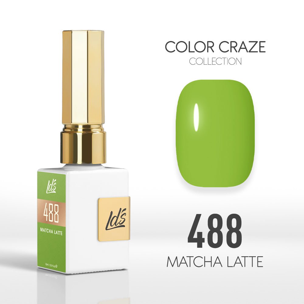 LDS Color Craze Gel Nail Polish - 488 Matcha Latte - 0.5oz - DTK Nail Supply
