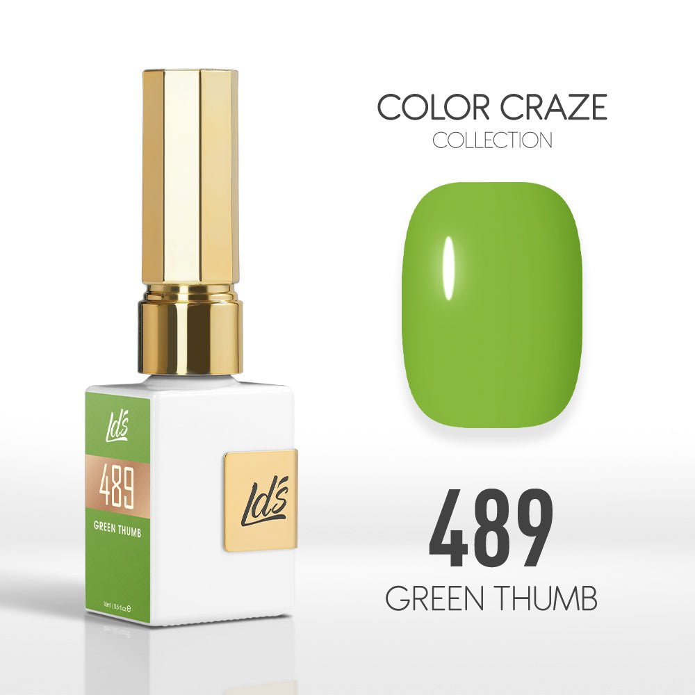LDS Color Craze Gel Nail Polish - 489 Green Thumb - 0.5oz - DTK Nail Supply