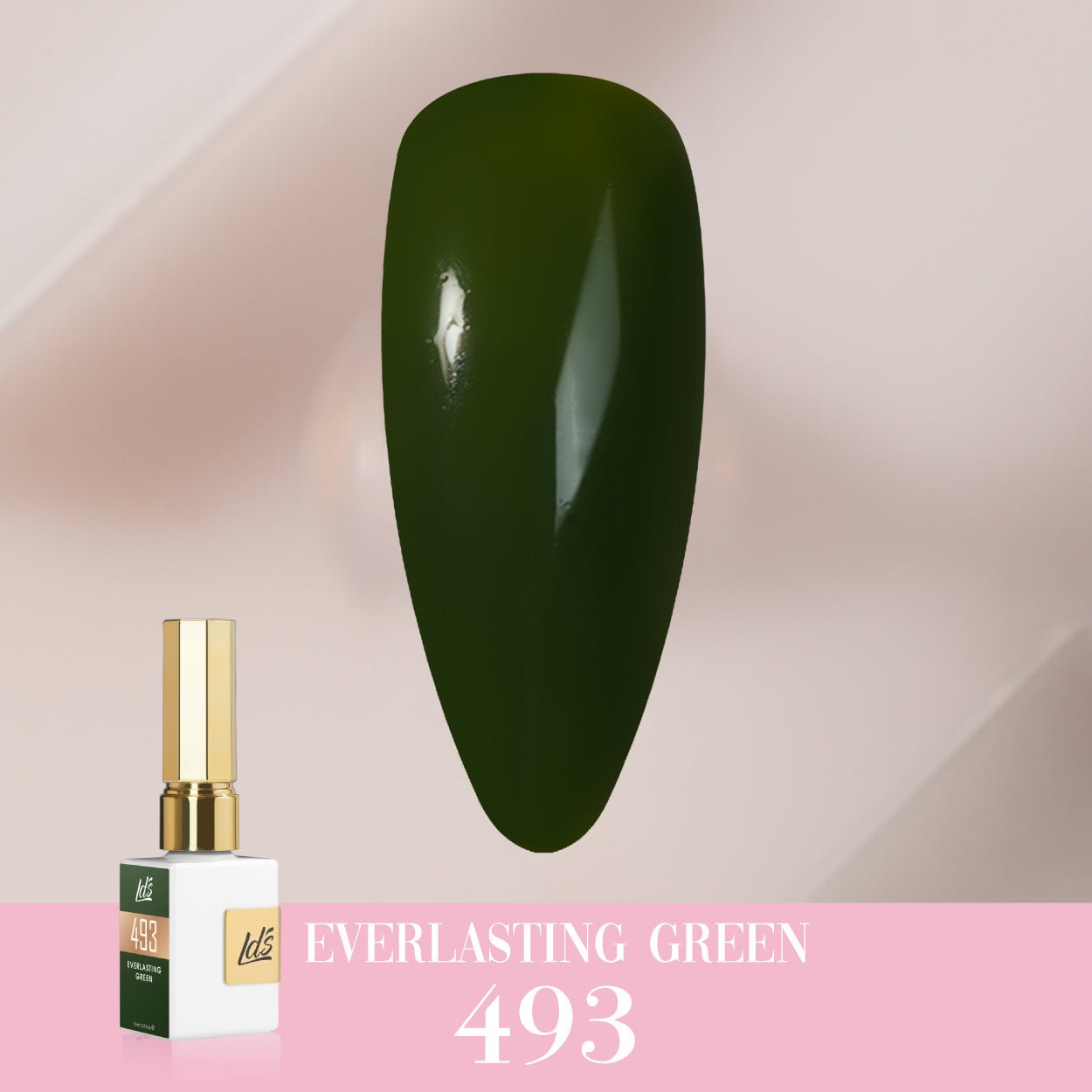 LDS Color Craze Gel Nail Polish - 493 Everlasting Green - 0.5oz - DTK Nail Supply