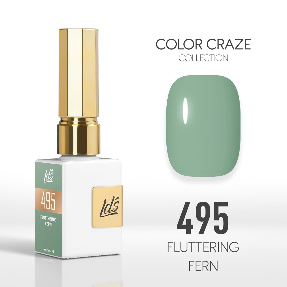 LDS Color Craze Gel Nail Polish - 495 Fluttering Fern - 0.5oz - DTK Nail Supply
