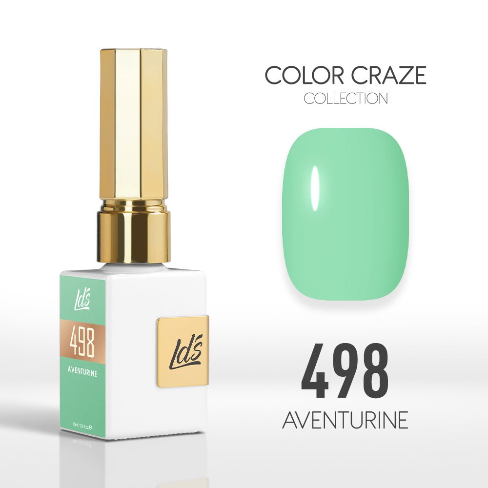 LDS Color Craze Gel Nail Polish - 498 Aventurine - 0.5oz - DTK Nail Supply