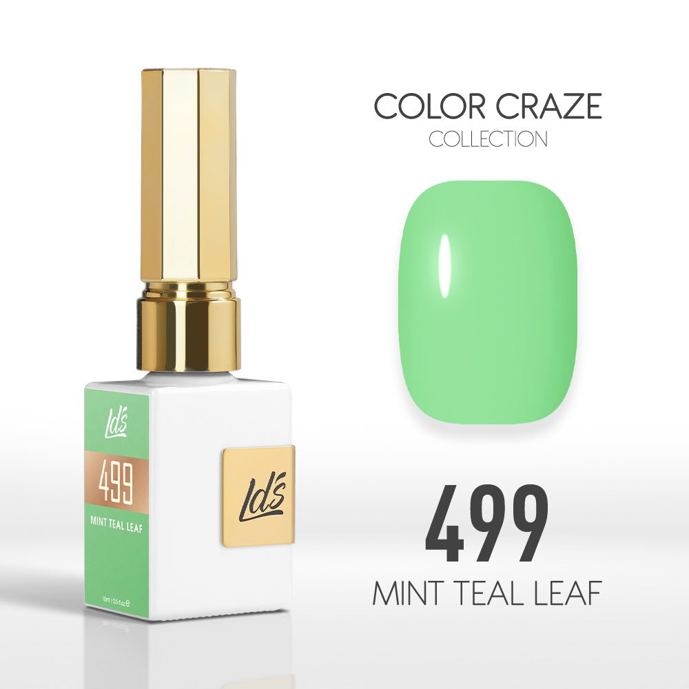 LDS Color Craze Gel Nail Polish - 499 Mint Teal Leaf - 0.5oz - DTK Nail Supply