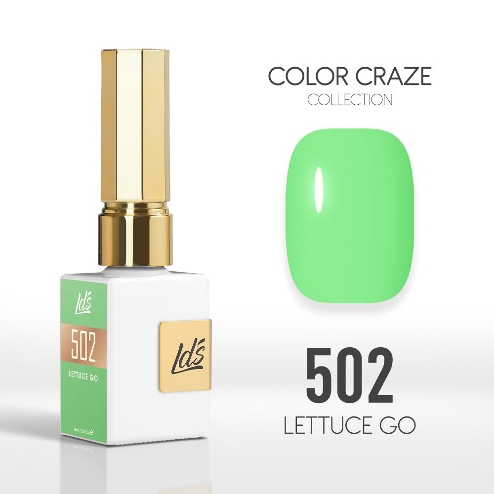 LDS Color Craze Gel Nail Polish - 502 Lettuce Go - 0.5oz - DTK Nail Supply