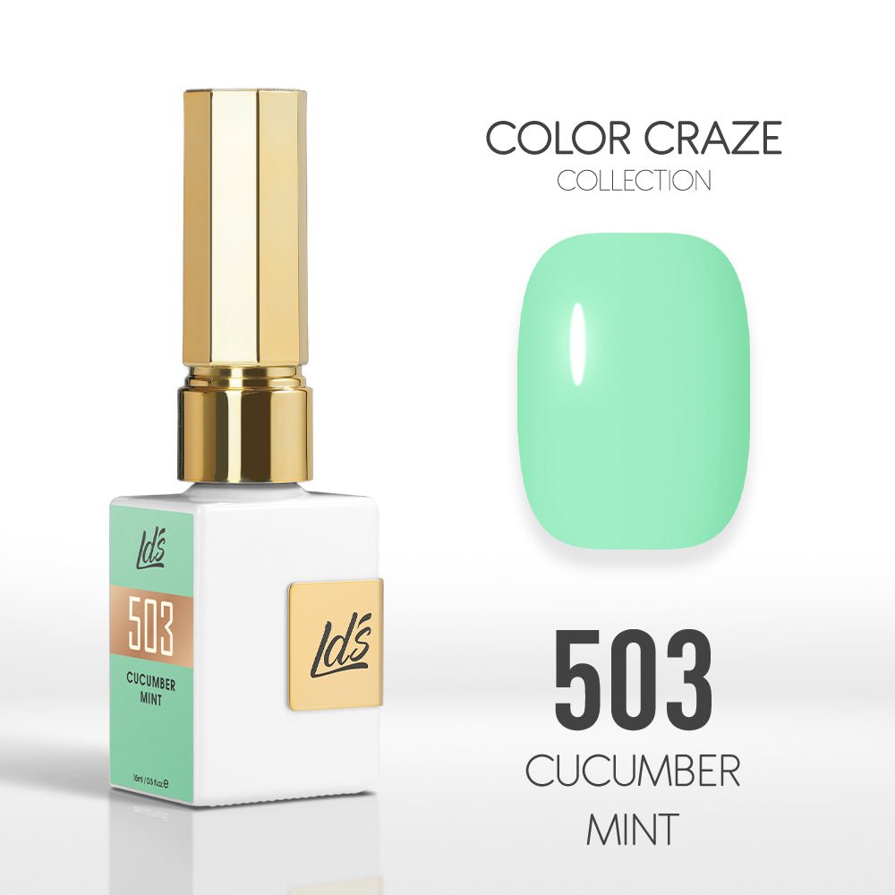 LDS Color Craze Gel Nail Polish - 503 Cucumber Mint - 0.5oz - DTK Nail Supply