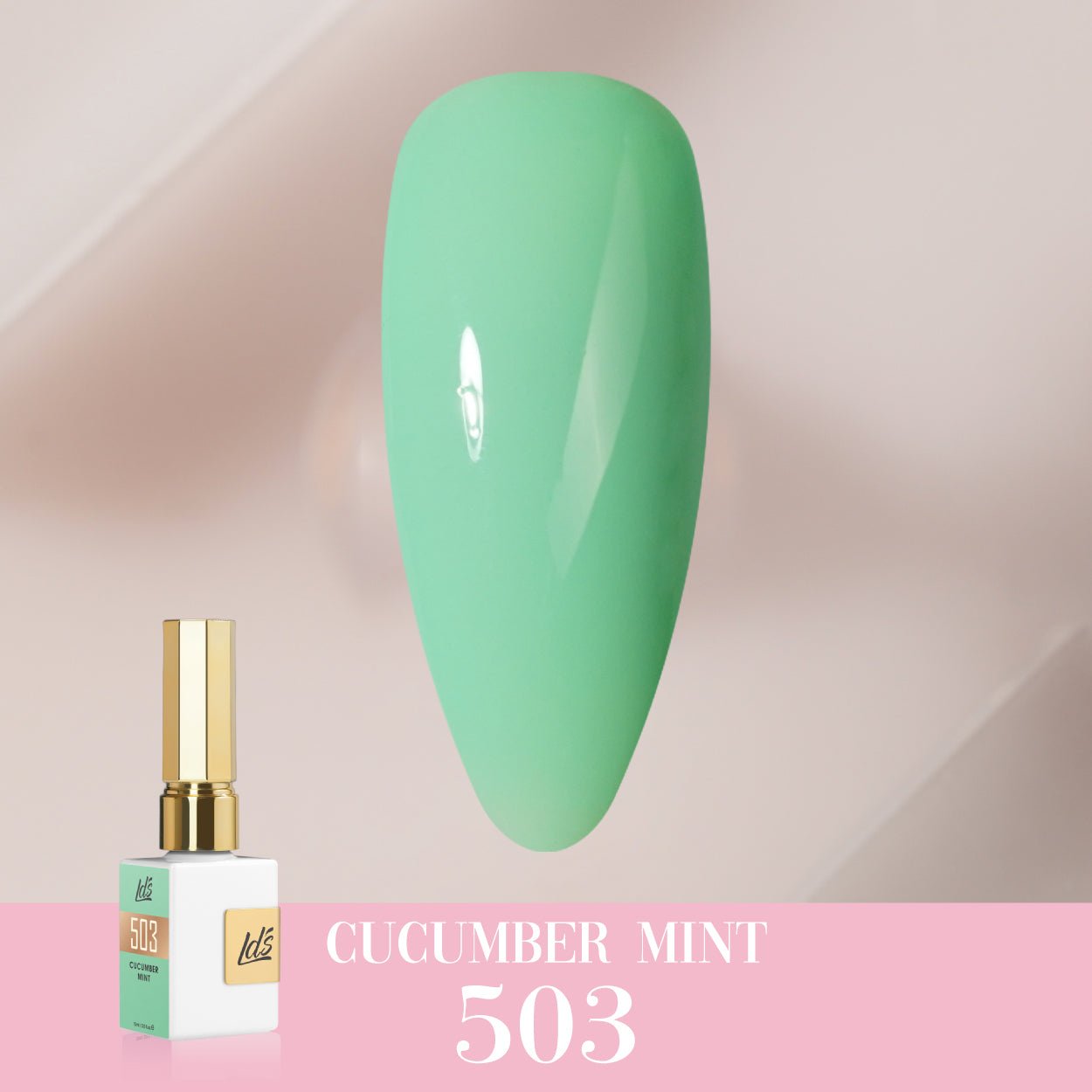 LDS Color Craze Gel Nail Polish - 503 Cucumber Mint - 0.5oz - DTK Nail Supply