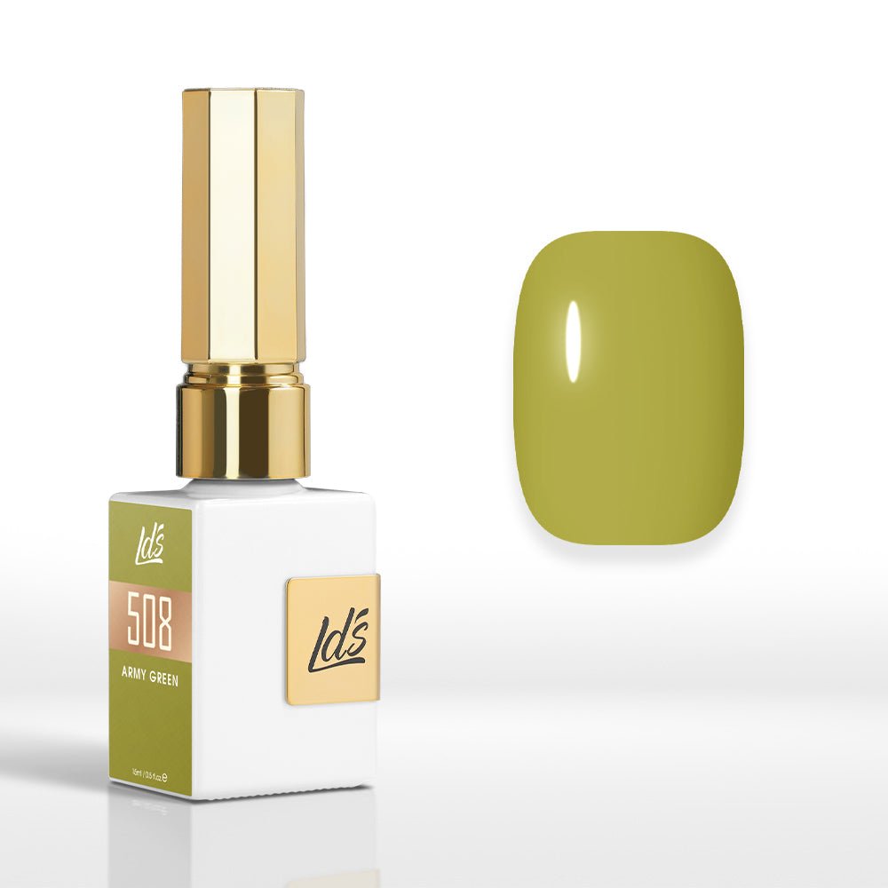 LDS Color Craze Gel Nail Polish - 508 Army Green - 0.5oz - DTK Nail Supply