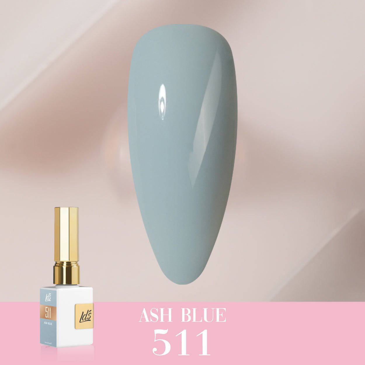 LDS Color Craze Gel Nail Polish - 511 Ash Blue - 0.5oz - DTK Nail Supply