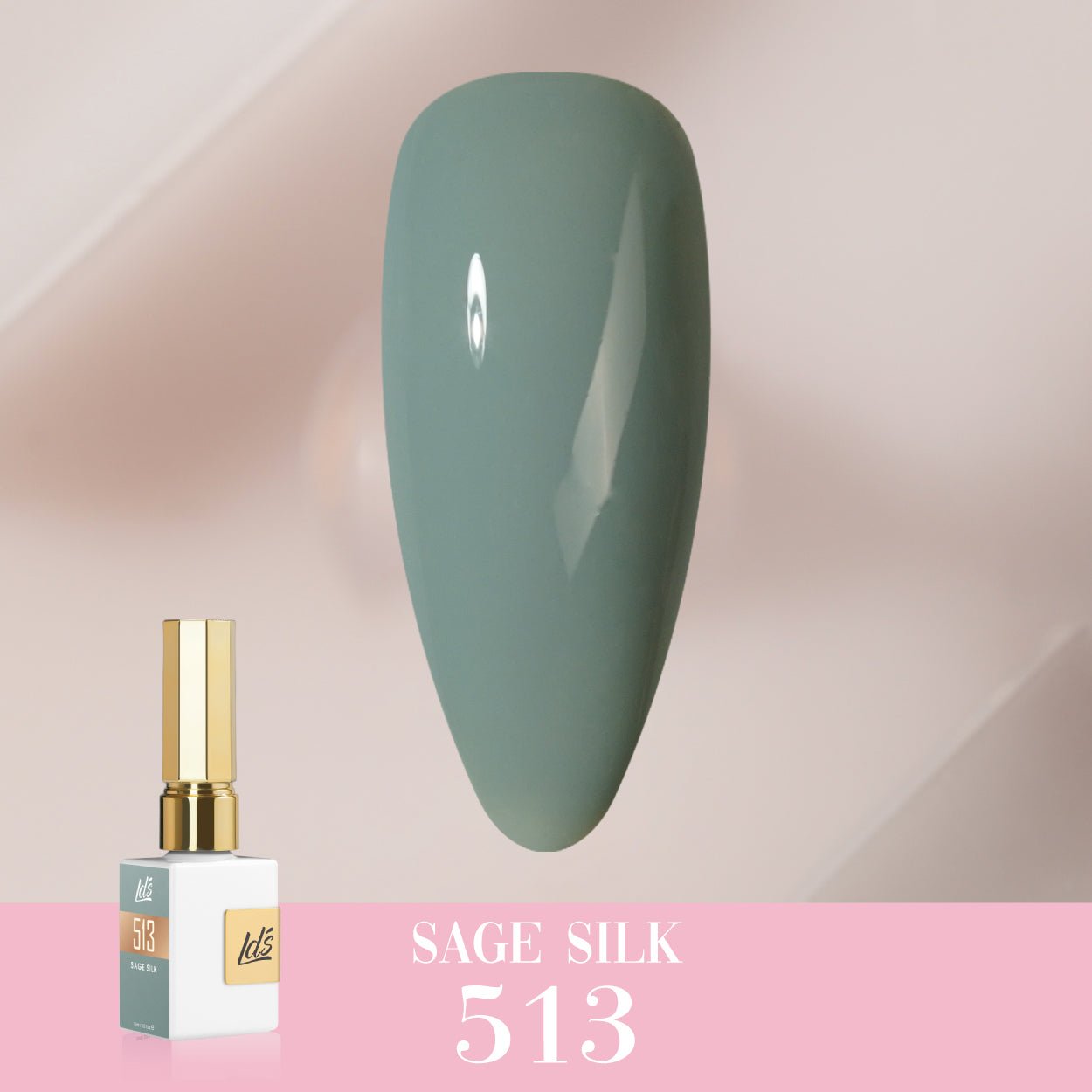 LDS Color Craze Gel Nail Polish - 513 Sage Silk - 0.5oz - DTK Nail Supply