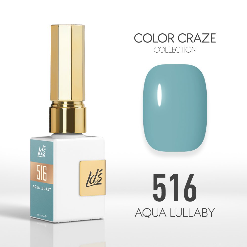 LDS Color Craze Gel Nail Polish - 516 Aqua Lullaby - 0.5oz - DTK Nail Supply