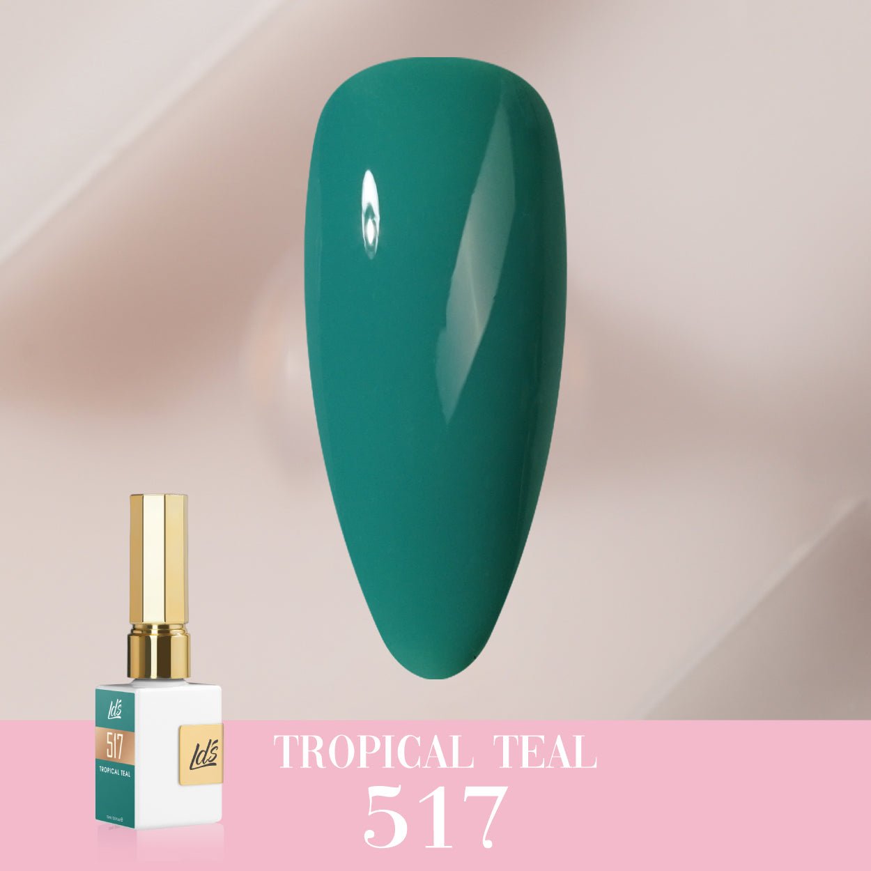 LDS Color Craze Gel Nail Polish - 517 Tropical Teal - 0.5oz - DTK Nail Supply