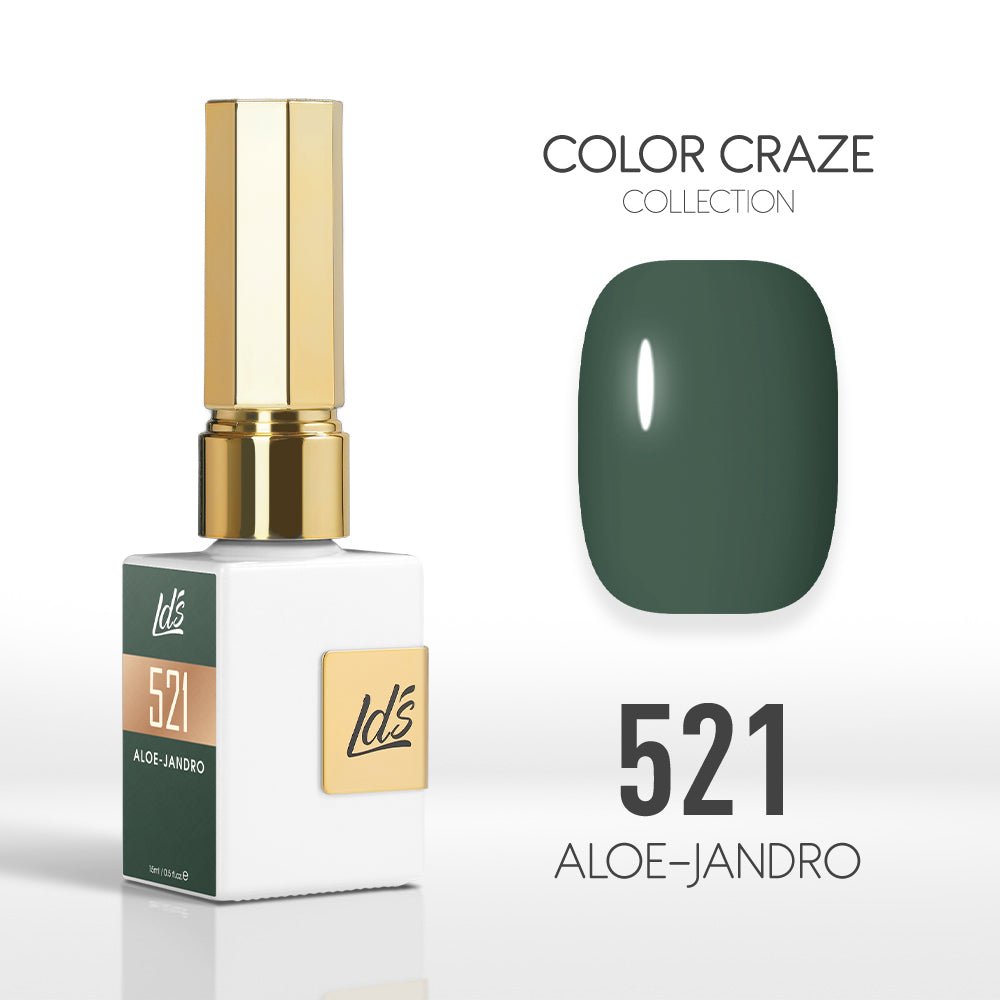 LDS Color Craze Gel Nail Polish - 521 Aloe - jandro - 0.5oz - DTK Nail Supply
